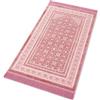 ihvan online, Tappeto da preghiera musulmano in morbido peluche Lux, Janamaz, Sajadah, morbido tappeto da preghiera islamica, regalo islamico, elegante, colore: rosa