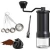 SDKZBFC Macinacaffè manuale Macinatura fine/grave regolabile Con spazzola e cucchiaio per la pulizia Adatto per caffè espresso, caffè capovolto, caffè alla francese e caffettiere moka