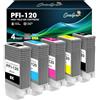 Goadper PFI-120 Cartuccia d'inchiostro PFI-120MBK PFI-120BK PFI-120C PFI-120Y PFI-120M cartucce Per Canon PFI120 cartuccia Compatible per Canon imagePROGRAF TM-205 TM-300 TM-200 TM-305（5 pack）