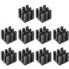 sourcing map Dissipatore a forma di croce per MOS GPU IC Chip Nero 10 x 10 x 10 mm 10 pz