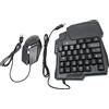 Vikye Combo Tastiera e Mouse da Gioco a Mezza Mano, Mezza Tastiera Retroilluminata a LED RGB Meccanica Cablata PUBG, Convertitore per Mouse da Gioco 4 in 1 per Android IOS, Harmony,