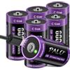 Mspalocell USB-C Batteria C 1,5 V Lr14 Batteria Litio 6000mWh a Ricarica Rapida Tipo C Batteria con Cavo Ricarica,Autoscarica Bassa,con Luce Ricarica,1500+ Cicli 6 Batterie C