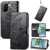 JIUNINE Custodia Protettiva per Redmi A5, Cover Libro PU Pelle Antiurto Portafoglio con Design Farfalle 3D, Slot per Carte, Supporto Stand Regolabile, Chiusura Magnetica, Nero