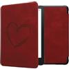 kwmobile Custodia eReader Compatibile con Amazon Kindle Paperwhite (2024)/Colorsoft Cover - eBook Reader Flip Case - Cover eReader Magnetica Pelle PU Cuore