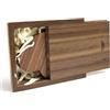 TATMOHIK Chiavetta USB in legno 32 GB USB 3.0 con scatola regalo, TATMOHIK USB Stick regalo Super Speed Legno Memory Stick Pendrive Flash Drive con scatola di legno Compleanno/Anniversario/Matrimonio