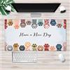ZQMHCY Tappetino Mouse Gatto Blu Rosa Mouse Pad Tappetino Scrivania Base in Gomma Mousepad Antiscivolo Tappetini Mouse Bordi Rinforzati Tappeto Mouse Tappetino Mouse Gaming 300x600x3mm