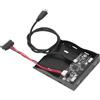 Bewinner Hub Pannello Frontale USB 3.2, Hub Pannello Frontale da 3,5 Pollici, Alloggiamento per unità Floppy a 4 Porte da 10 Gbps, Pannello Frontale Tipo C, Gen2, Chip VL82, Plug and