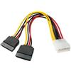 System-S Cavo SATA Y 20 cm 2x 15pin femmina a IDE 4Pin Molex femmina adattatore per unità disco rigido