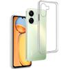 REY Cover in Gel TPU Trasparente per XIAOMI REDMI 13C 4G - XIAOMI Poco C65 4G, Ultra Sottile 0,33 mm, Morbido Flessibile, Custodia Silicone