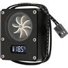ASHATA Indicatore di Flusso, Misuratore di Portata 'acqua a 8 Giranti a 3 Pin per di Raffreddamento Ad Acqua del Computer per PC, Filettatura G Quarter(Nero)