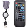 Bewinner Telecomando Multifunzione per Tastiera Wireless per PC, Controllo Ricevitore USB Telecomando per Computer per PC Telecomando Wireless per