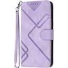 TIANYUE Cover Motorola Moto G22, Flip Custodia Pelle retrò PU, Magnetica Portafoglio con Funzione Supporto Slot Schede Flip Case per Motorola Moto G22-Viola