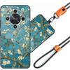 JEZSTHAI Custodia Compatibile con HONOR Magic 6 Lite Cover in Silicone TPU Morbido con Cordino/Laccio Tracolla Cellulare,Antiurto AntiGraffio Protettiva Bumper Case con Disegno Motivi,A10