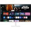 Samsung Smart Monitor M7 Bianco - 32 - Lastra VA, UHD 4K (3840 x 2160), 60Hz, 4ms, Inclinabile, 2 HDMI (2.0), USB-C (65W), 3 USB-A, Smart TV, Gaming Hub, LS32DM703UUXEN