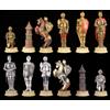 Figuren Shop GmbH Pezzi Degli Scacchi Set - Cavaliere Oro E Colori Argento - Medioevo Figure