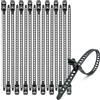 com-four® 16 Fascette Regolabili da 35 cm per Piante, legacci riutilizzabili e Flessibili per Giardino, Supporto Delicato per steli