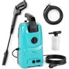 Outsunny Idropulitrice ad Alta Pressione 1500W, 120 Bar, Portata Max 390 l/h, Idropulitrice Elettrica con Ugello Regolabile e Pistola, Tubo da 6 m, Pompa in Alluminio, per Auto Casa Giardino, Blu