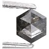 Sparkling Fancy Diamonds 0.72cts Esagonale Forma Brillante Taglio Diamante,Naturale Nero Diamante 5.5x4.8