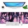 Ridilozey Kawai Tappetino per mouse Gatto xl Gaming Tappetino per mouse Rosa Grande Mousepad Desk Pad Donne Desk Mat Accessori per ufficio Carino Sottomano scrivania 80x30cm (Gatto -2)