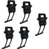 LALADEFIEE 5 Tappi di Scarico per Kayak e Canoa in Nailon Nero, Facili da Rimuovere, Accessori per Fori di Scarico Barca e Campeggio