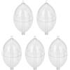 Tsophreniq 5Pcs Pesca Slip Cast Galleggiante Plastica Bobbers Pesca Galleggiante Ovale Bolla Ovale Scioperi Indicatori Pesca Boe Chiaro Slip Bobbers Scioperi