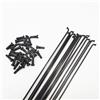 SkyjOy Raggi Bicicletta Raggi 2.0 Rotondi J-Bend/Dritto Tirare Testa for della Bicicletta Nero for con Cappuccio in Rame(Straight 28PCS)