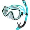 ZEPFJHE Clearly View - Set da snorkeling con tubo e borsa per il trasporto, in morbido silicone, per avventure in mare, set per snorkeling a secco per adulti