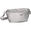 Zwei Marsupio da donna Mademoiselle.M MH4, 25 cm, 1 litro, in pelle sintetica di alta qualità, impermeabile, 3 in 1, comoda tasca sul petto, marsupio e marsupio, argento, Taglia unica per tutti