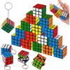 ZYEKIU 20 Pezzi Cubo di Mini 3x3, Miniatura Cubo Magico Portachiavi, Questi Giocattoli Educativi e Antistress Sono Perfetti Come Regali di Compleanno o da Appendere Allo Zaino