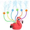 MoKo Spruzzatore d'Acqua per Bambini, Flamingo Giocattoli per Bambini all'Aperto con 6 Tubi & 6 Palline, Giocattoli d'Acqua Estivi Gioco Acquatico per Cortile Prato Giardino Piscina, Fenicottero Rosa