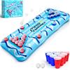 Popolic Pong Galleggiante 175x75cm - Gonfiabile Piscina con 24 Portabicchieri, Materassino Gonfiabile Mare per Adulti, Giochi Piscina Adulti con 24 Bicchieri e 2 Palline, Ideale per Relax Estivo