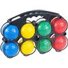 Pearl Gioco Outdoor: Gioco di Bocce e Boccia, 8 Palle di plastica Colorate riempite d'Acqua, 1 Palla Obiettivo (Bocce per Bambini, con Pallini per Esterni, Sabbia)