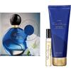 Avon Set 1 profumo Far Away Beyond The Moon da 50 ml, 1 spray tascabile da 10 ml e 1 lozione per il corpo da 125 ml con legno di sandalo, ciliegia selvatica Belle de Nuit per donna profumo intenso