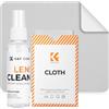 K&F CONCEPT Kit di Pulizia per Occhiali da Vista, 60 ml Spray Occhiali Detergente & Panno in Microfibra, Screen Cleaner per Occhiali, Fotocamere, Lenti, Cellulari, Elettronica Schermi