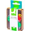 Q-Connect Targhette portachiavi Q-Connect 5,8x2 cm plastica colori assortiti conf. da 6 - KF02036