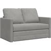 vidaXL Divano Letto da Terra 2 in 1 Grigio Chiaro 122x204x55cm Velluto, Divano da Terra, Divano Letto, Divano a 2 posti, Letto da Terra