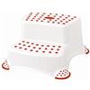keeeper Sgabello Due Livelli fino a 120 kg Bianco/Rosso