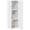 vidaXL Armadietto a Muro Porto Bianco 30 x 31 x 100 cm, Armadio Cucina Moderno, in Legno Resistente, Montato a Parete, Design Compatto, organizzazione Funzionale