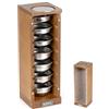 NEOUZA Supporto filtro espresso 51 mm, compatibile cestello portafiltro, schermo a disco, 7 cestelli filtranti, porta magnetica rimovibile, legno faggio