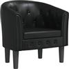 vidaXL Poltrona Cabriolet Nera in Similpelle