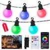 HOUHUI Catena luminosa per esterni, 20 m, RGB per esterni, con telecomando, G40, dimmerabile, luce a LED che cambia colore, impermeabile, per matrimoni, feste