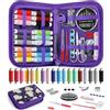 Coquimbo Kit da Cucito, Set da Cucito Accessori con Custodia per Trasporto, 85 Pezzi Kit Ago e Filo per Principianti, Casa, Viaggio e Emergenza Uso (Viola)