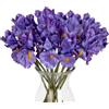 Oairse 15 fiori artificiali di iris viola, 36 cm, realistici al tatto, in seta sintetica, bouquet per matrimoni, matrimoni, casa, composizioni floreali, tavolo da ufficio, centrotavola, decorazione