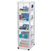 Iris Ohyama, Cassettiera in Plastica con Ruote, 5 cassetti grandi, bianco, facile da aprire, per ufficio, camera da letto, cassettone, organizzatore, senza BPA, KMC-305