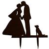 Il Villaggio degli Sposi Cake Topper Silhouette con Cane Made in Italy