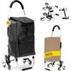 Arkyomi Trolley pieghevole per la spesa, con ruote in gomma, stabile, con scomparto frigo, borsa termica rimovibile, con ruote, 56 litri