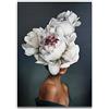 XYDBB Dipingere con i Numeri Fiori Cappello Donna Wall Art Picture Canvas Poster Stampa Decor Wall Living Room Decoration 60x90cm No Frame 24
