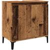 vidaXL Mobiletto per lavabo e bagno, colore legno anticato, piedini in metallo, 58x33x60 cm, design moderno, montaggio richiesto