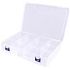 Tyanlenr 10 Griglie Scatola Portaoggetti Plastica con Scomparti, Impilabile Scatole Organizer Box Trasparente con Divisori Regolabili, Rettangolare Scatola di Immagazzinaggio per Accessori Perline Gioielli