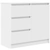 vidaXL Credenza con Cassetto Bianco 71x35x65 cm in Legno Multistrato, Mobile Contenitore, Mobile credenza, Armadio corridoio, Mobile Buffet